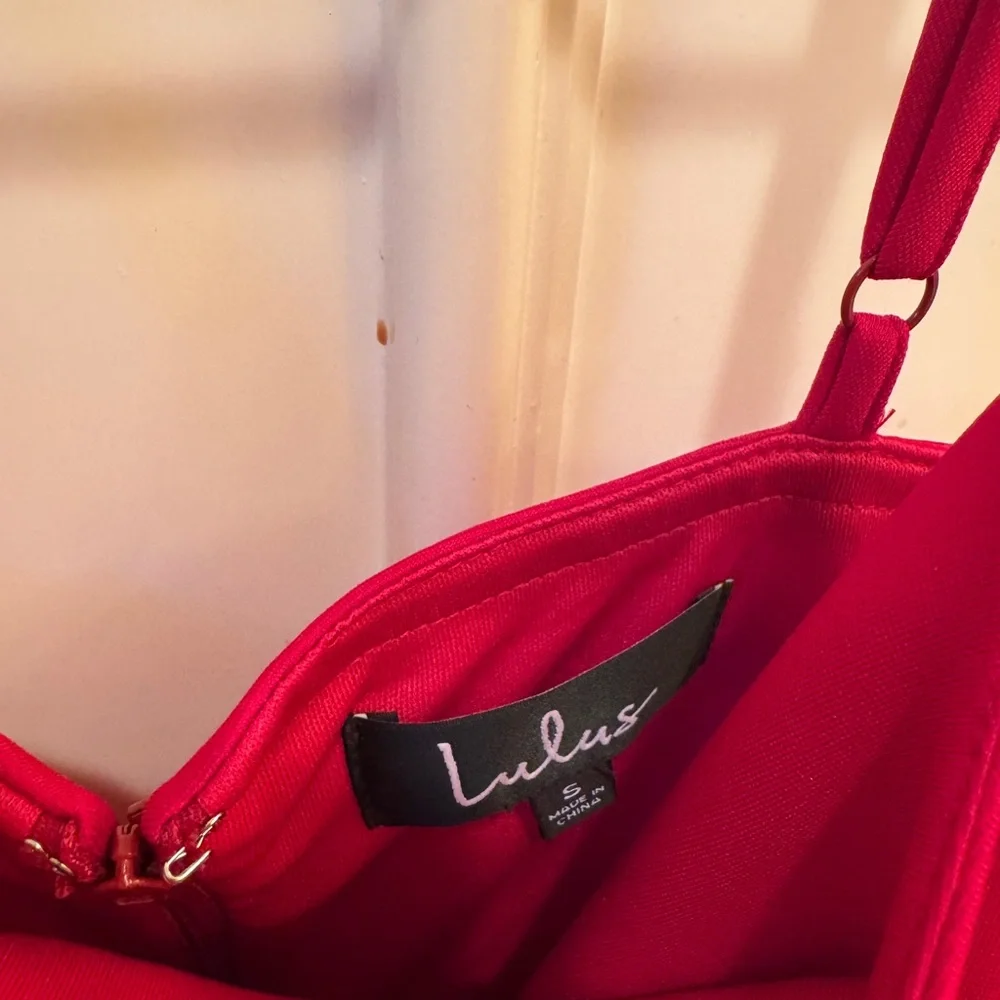 Lulu's Red Ruffled Mini Sundress - Picture 2 of 3